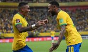 Neymar sonríe en la imagen celebrando un gol. Cuotas Brasil vs Colombia, Eliminatorias Conmebol.