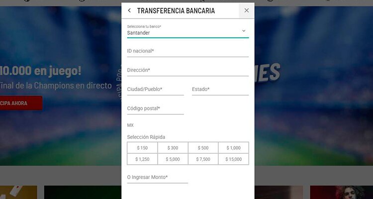 Depósito de dinero con Banco Santander